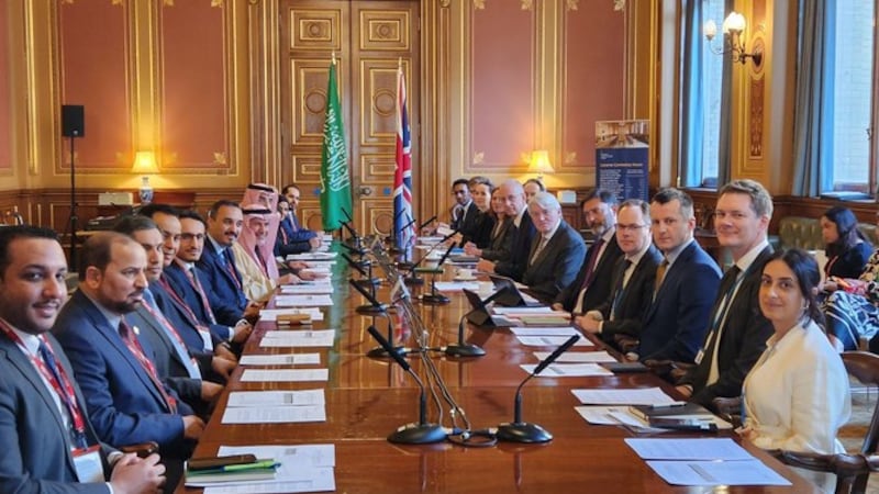 The inaugural high-level meeting of the Saudi Arabia-UK Strategic Aid Dialogue in London on Wednesday. Spa