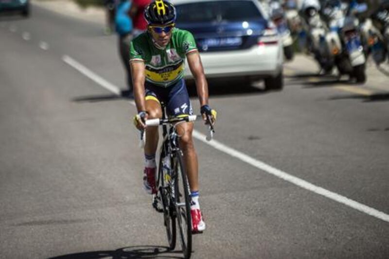 Saxo-Tinkoff's Spanish cyclist Alberto Contador during the Tour of Oman.