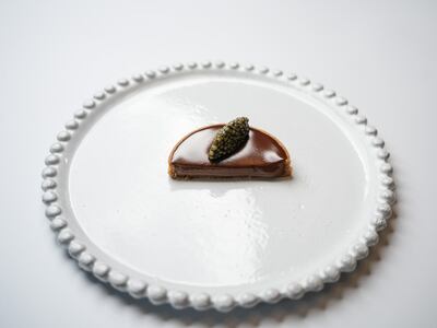 The famed chocolate and caviar dish at Table Restaurant. Photo: Stephane Riss