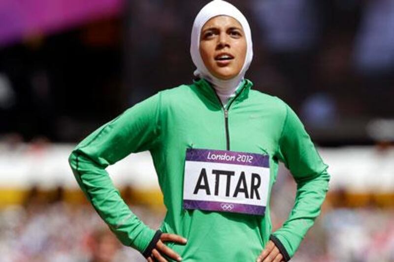After the finish, Attar simply walked alone toward the tunnel leading athletes away from the track, catching her breath. She declined to answer questions then, but later said "seeing support like that, it's just an amazing experience ... I really hope this can be the start of something amazing".