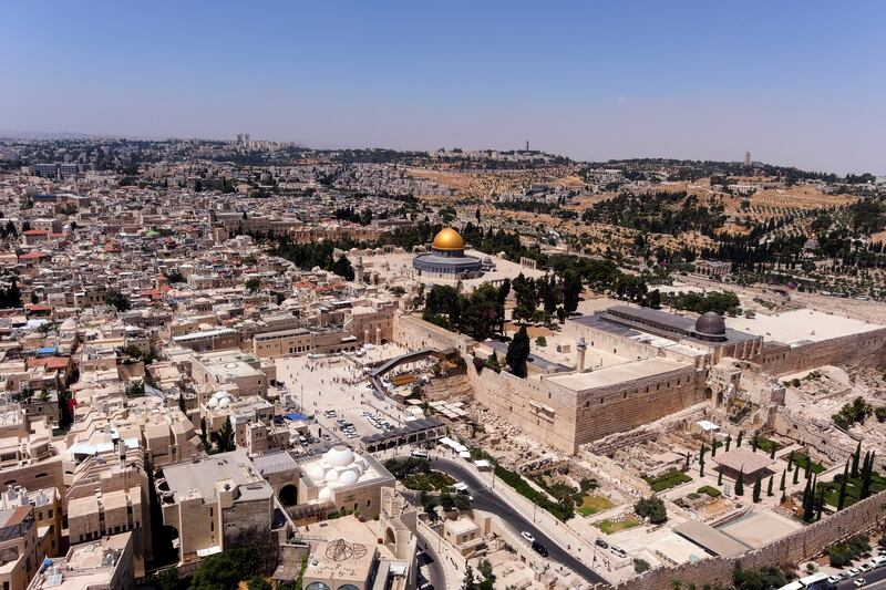 Jerusalem's Old City, including the compound that houses Al Aqsa Mosque and the Dome of the Rock. Reuters