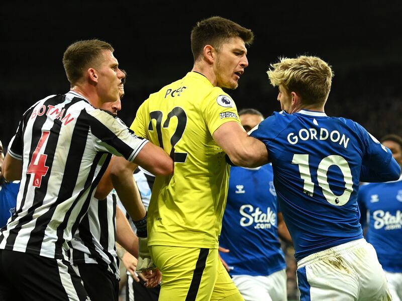 NEWCASTLE RATINGS: Nick Pope 7: Nothing to do in opening 45 minutes as Everton had one attempt on goal and none on target. Same story after break as, despite more possession, Everton failed to register another attempt. Getty