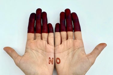 "No means no", a henna design by Azra Khamissa. Dr Azra / Instagram