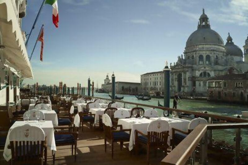 The Gritti Palace's Club del Doge, overlooking the Grand Canal. Courtesy of The Gritti Palace