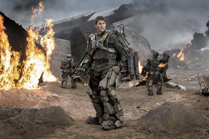 Tom Cruise in a scene from the movie Edge of Tomorrow. Warner Bros / David James / AP Photo