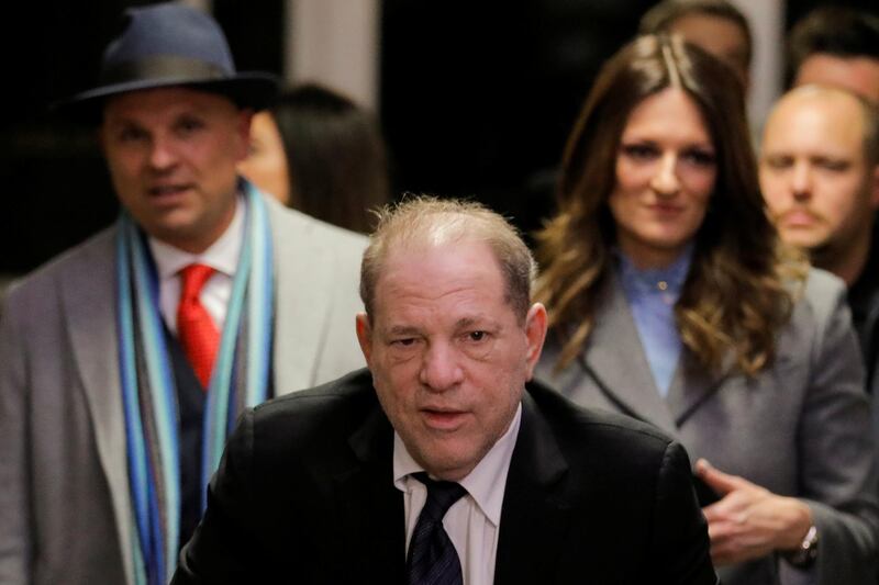 Film producer Harvey Weinstein departs his sexual assault trial at New York Criminal Court in the Manhattan borough of New York City, New York, U.S., January 22, 2020. REUTERS/Lucas Jackson