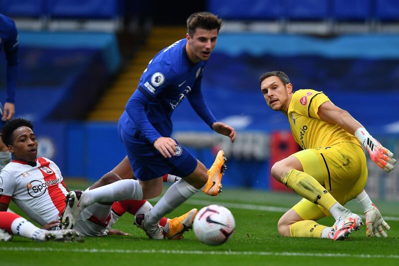 SOUTHAMPTON RATINGS: Alex McCarthy - 5. Was caught out for the second Chelsea goal and really did look rattled whenever they came forward. Needs to work on his distribution, which put his defenders under pressure unnecessarily. AFP