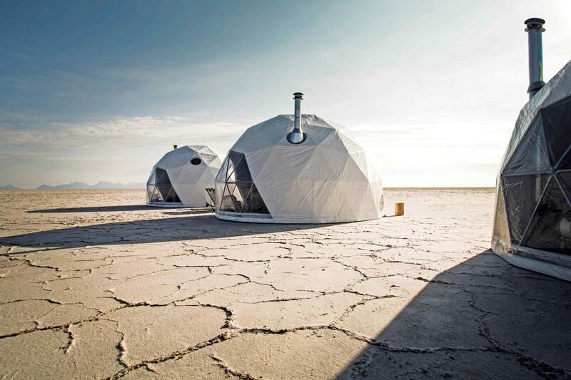 Newly opened Kachi Lodge is the first permanent dome lodge on the Bolivian salt flats. Courtesy Amazing Escapes