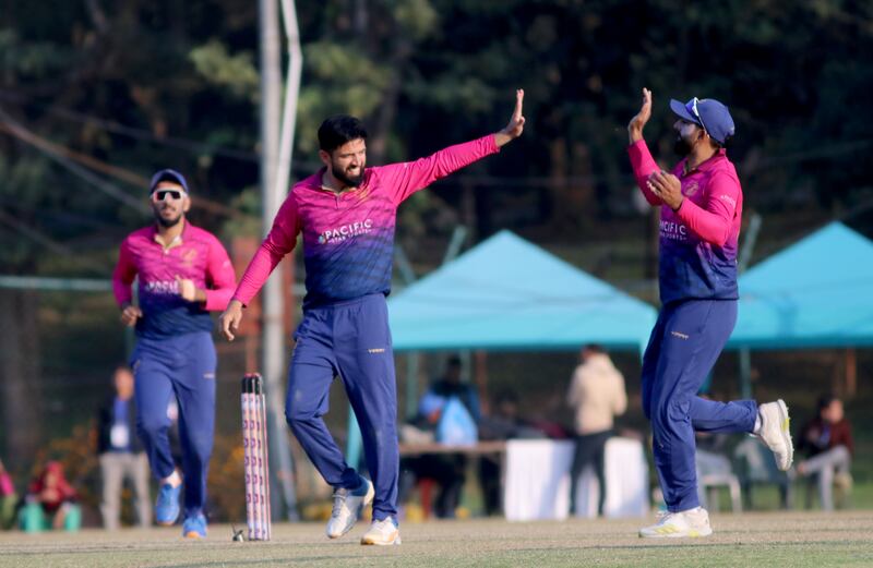 UAE bowler Rohan Mustafa finished with figures of 3-24.









