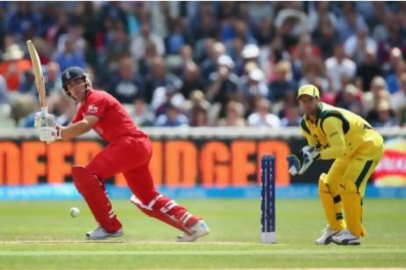 England's Jonathan Trott was effective in a 43-run knock against Australia but was considered slow such has been the pace of things. Getty Images