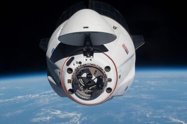 The SpaceX Dragon capsule approaches the International Space Station on April 24, 2021. AFP / Nasa 