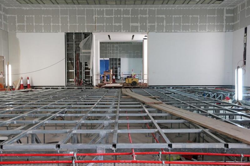 Work continues apace in the Louvre Abu Dhabi. Christopher Pike / The National