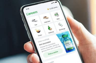 Careem rolled out a new feature in its app that provides customers with information on getting vaccinated. Courtesy Careem