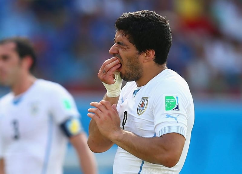 Uruguay's Luis Suarez  has courted trouble again. Clive Rose / Getty Images