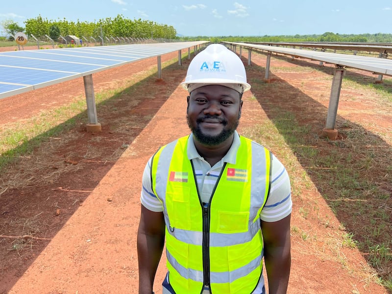 Raouf Damtare is the health and safety manager at the 130,000-panel solar plant