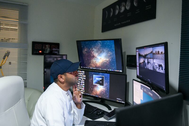 Mr Sallam inside the observatory.