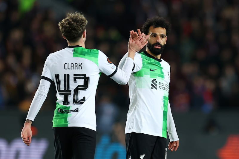 Liverpool's Mohamed Salah returned from injury in the Europa League match against Sparta Prague on Thursday. Getty Images
