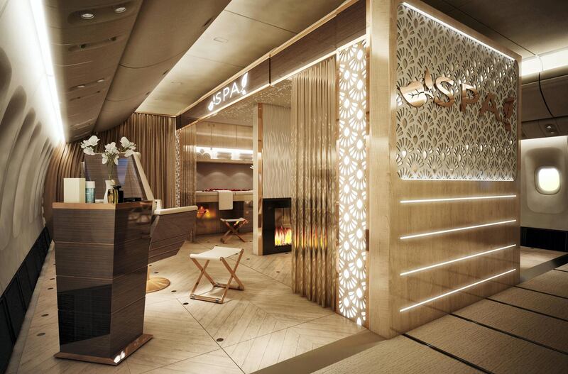 Dubai Aviation Engineering Projects' Retractable Aircraft Cabin allows restaurants and spas to be inserted into cabins. Courtesy Crystal Cabin Awards 