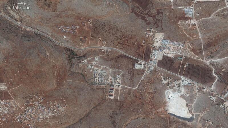 Idlib Displacement Camp B. This image was taken on 26/09/2018. Courtesy Digital Globe