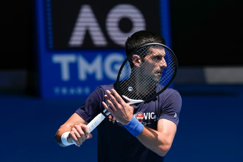 Defending Australian Open men's champion Novak Djokovic. AP Photo