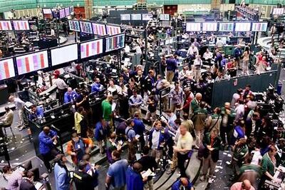 NEW YORK, NY - JUNE 20: Traders work in the crude oil and natural gas options pit on the floor of the New York Mercantile Exchange on June 20, 2011 in New York City. Following continued negative financial news out of Europe and Greece, oil prices were trading in negative territory after dropping to a six-month low. Texas light sweet crude oil for August delivery was falling 39 cents to $93.01 a barrel.   Spencer Platt/Getty Images/AFP== FOR NEWSPAPERS, INTERNET, TELCOS & TELEVISION USE ONLY ==

 *** Local Caption ***  257270-01-09.jpg