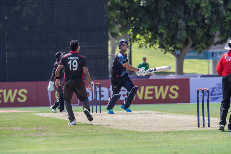 Namibia defeated the UAE in Dubai by 17 runs. Antonie Robertson / The National