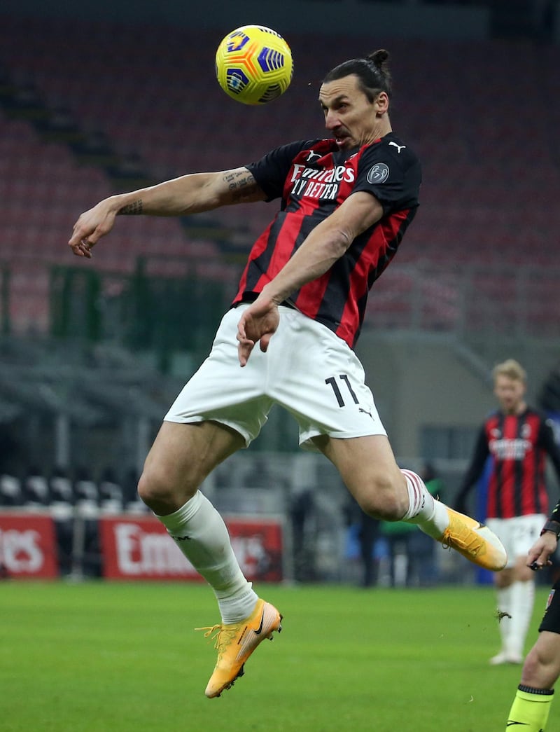 Milan's Zlatan Ibrahimovic returns to Serie A action against Torino. EPA
