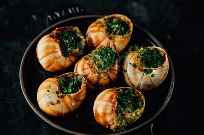 Snails in parsley butter at Dream Dubai. Photo: Dream Dubai