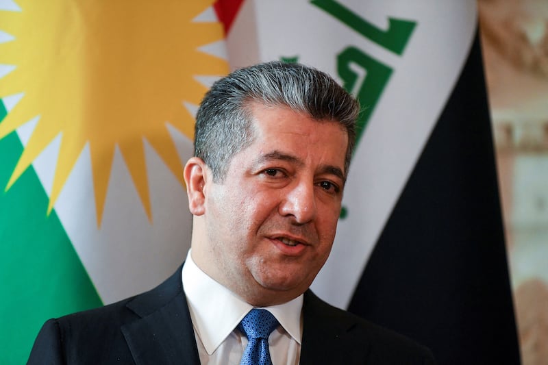 KRG Prime Minister Masrour Barzani. Photo: Reuters