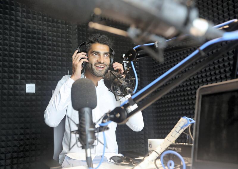 UAE cricketer Ahmed Raza joined The National's Paul Radley and Chitrabhanu Kadalayil in studio for the first episode of The Cricket Pod. Ravindranath / The National