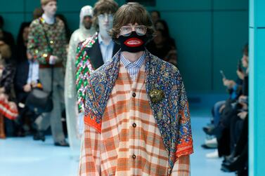 A similar item on the runway at Gucci's autumn/winter 2018 show. Courtesy of Gucci