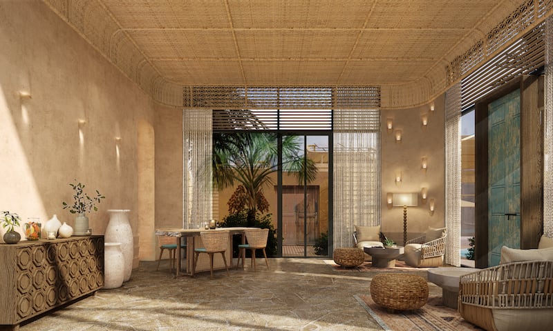 The spa lobby creates a sense of serenity