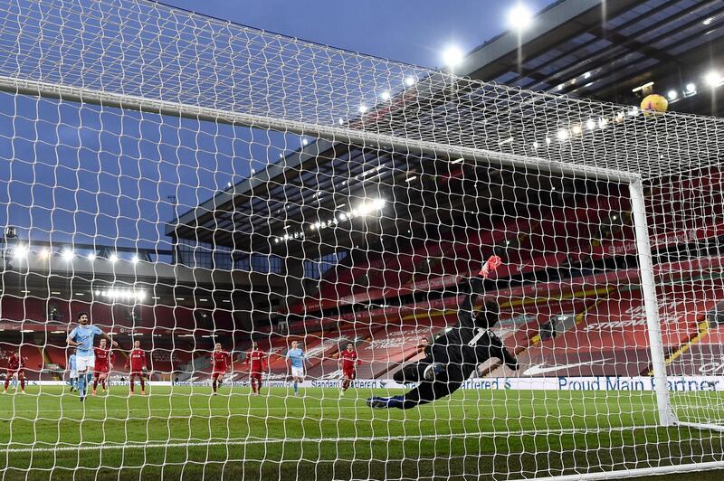 Manchester City's Ilkay Gundogan blazes his penalty over the bar. AP