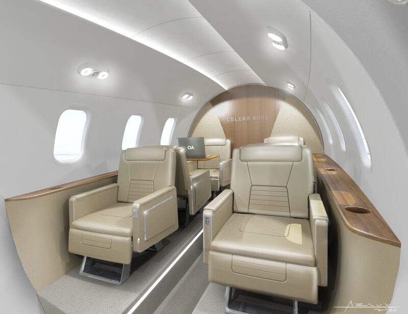 The interior of the Celera 500L which has six passenger seats. Courtesy: Otto Aviation
