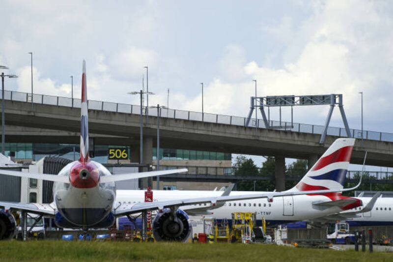 Passenger numbers at London's Heathrow Airport were well down in 2021 compared to before the pandemic. PA