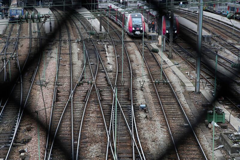 A train enters the Saint Lazare station in Paris, France. Francois Mori / AP Photo