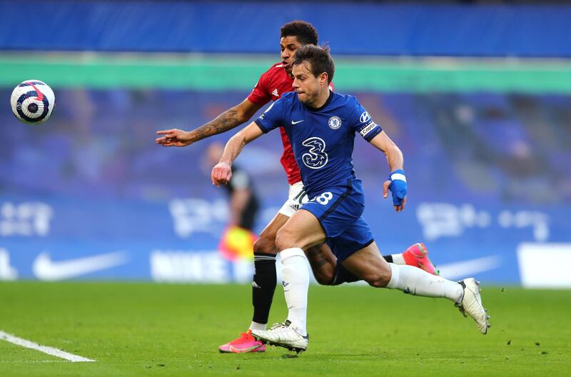 Cesar Azpilcueta - 7: Fine supporting run down right followed by lay-off to set-up chance for Hudson-Odoi in first half. Like rest of Blues back three, very solid performance. Getty