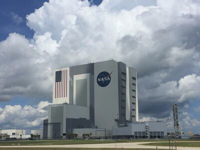 The Vehicle Assembly Building at the Kennedy Space Centre in Florida. Once used for the Apollo missions, it will now house the next generation of manned rockets, including the STS and Atlas V, which will carry the Boeing Starliner.  Nasa claims it is the tallest single story building in the world.