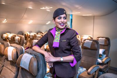 Etihad has the best cabin crew in the Middle East according to the SkyTrax World Airline Awards. Photo: Victor Besa / The National