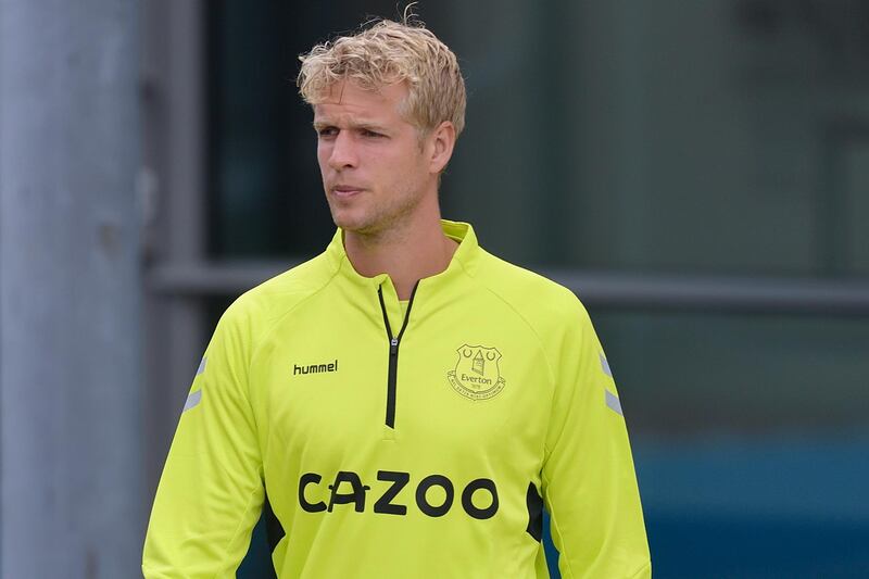 HALEWOOD, ENGLAND - AUGUST 16 (EXCLUSIVE COVERAGE) Jonas Lossl as Everton return to training at USM Finch Farm on August 16 2020 in Halewood, England.  (Photo by Tony McArdle/Everton FC via Getty Images)