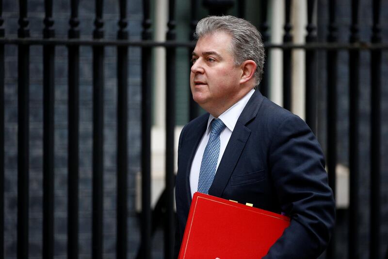 Britain's Conservative Party Chairman Brandon Lewis walks outside Downing Street in London, Britain March 13, 2019. REUTERS/Henry Nicholls