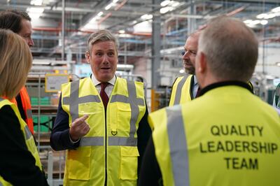 Labour leader Sir Keir Starmer, on a visit to the Vaillant factory in Derbyshire, has placed his party on an election footing by appointing a new chief of staff. PA