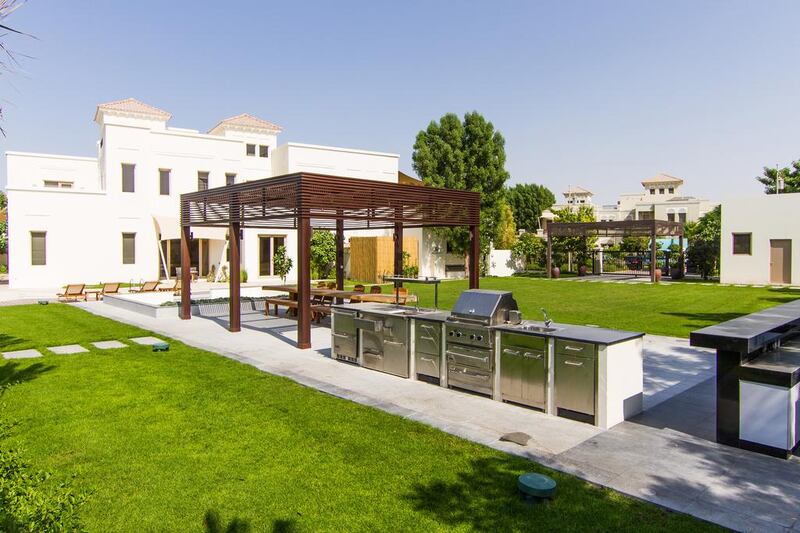 This 24,000 square foot villa in Dubai’s exclusive Al Barari development is on sale for just under Dh24 million. It comes complete with its own private river, courtesy of the owner buying up the plot adjacent to the home. Courtesy Luxhabitat