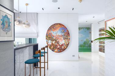 Index Tower art duplex, DIFC. Courtesy Luxhabitat Sotheby's International Realty  