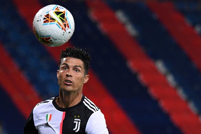 Juventus' Cristiano Ronaldo in action against Cagliari during his team's 2-0 Serie A defeat on Wednesday, July 29. Reuters
