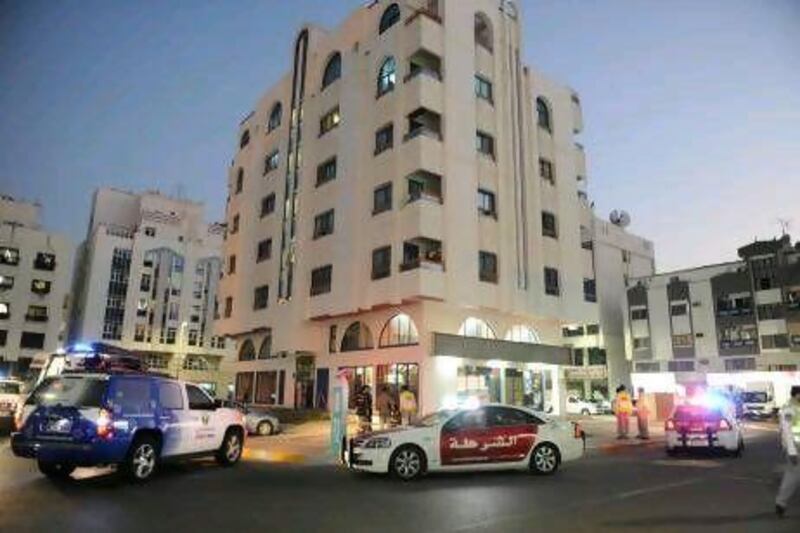After climbing concrete pillar and aluminum barrier a child fell from the balcony of the second floor in a building in Abu Dhabi.