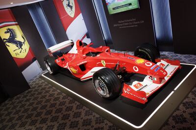 The Formula One Ferrari F2003 GA. EPA