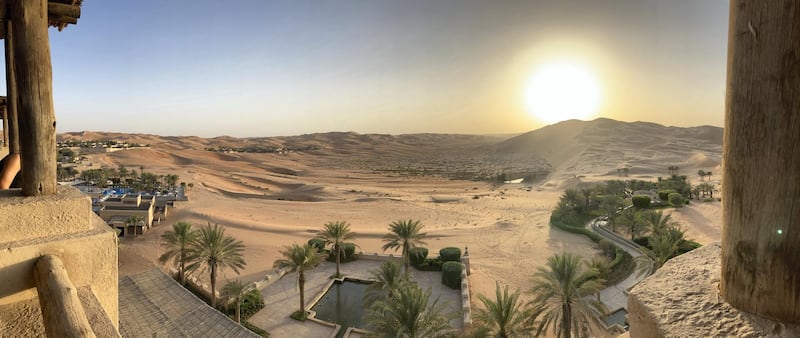 Qasr Al Sarab Desert Resort by Anantara played host to the stars of Dune while filming scenes in Abu Dhabi. 