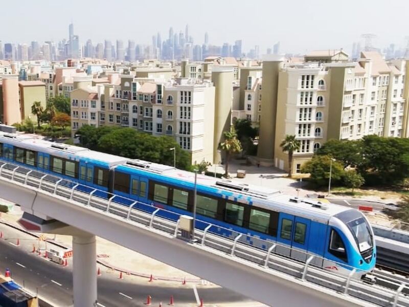 Jebel Ali Metro station is one of four new stations on Route 2020 – an extension of the Red Line leading to Expo 2020 Dubai. Photo: Roads and Transport Authority