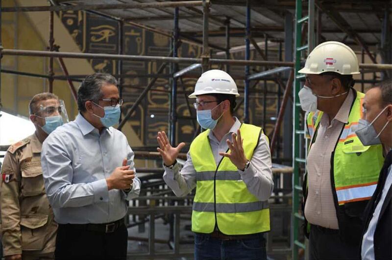 A checkout tour to finalize the museum show at the Grand Egyptian Museum. Courtesy Egypt's Ministry of Tourism and Antiquities